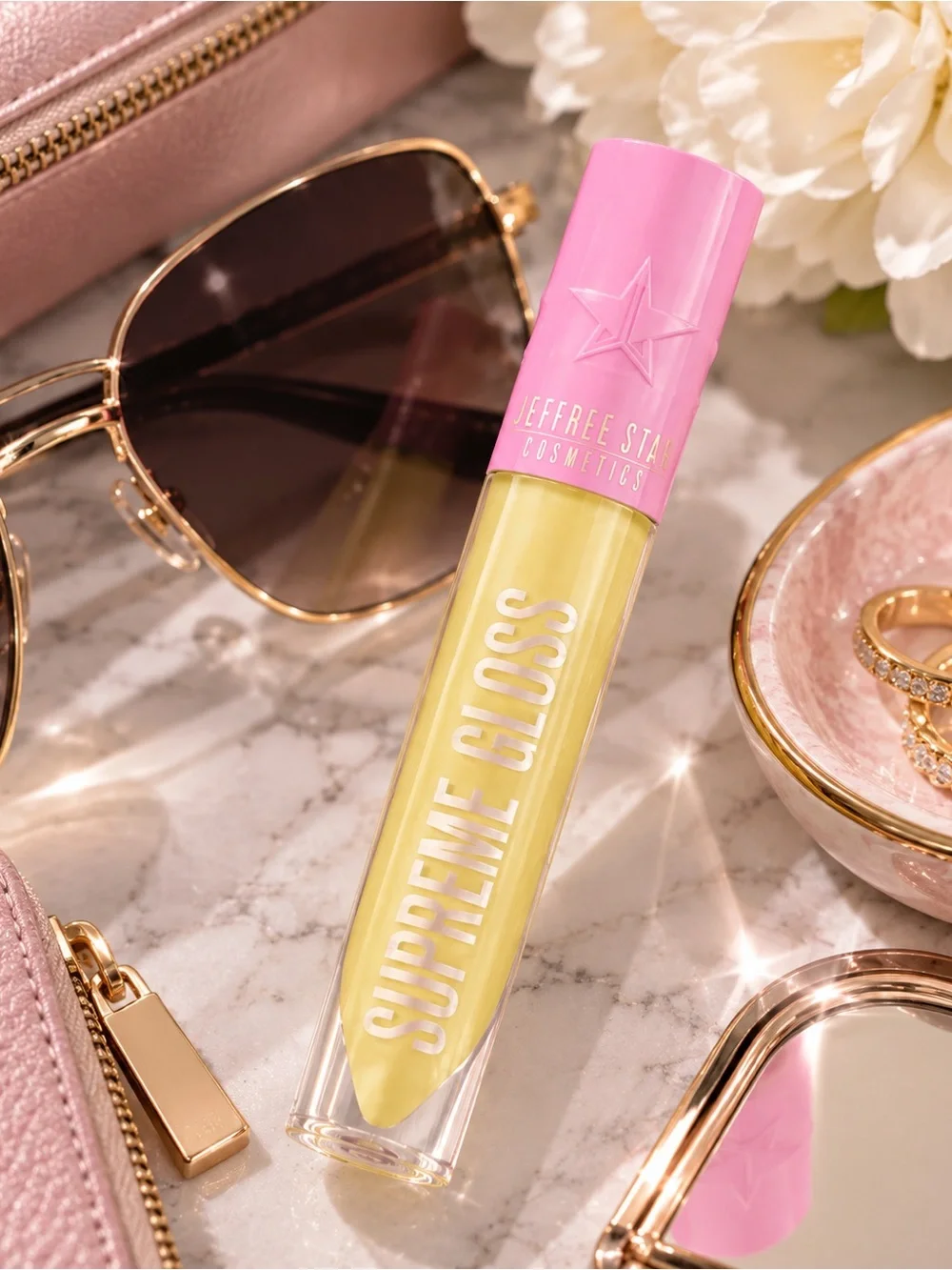 JEFFREE STAR Supreme Gloss Lip Gloss Urethra Pale Yellow Full Size Vegan NIB
